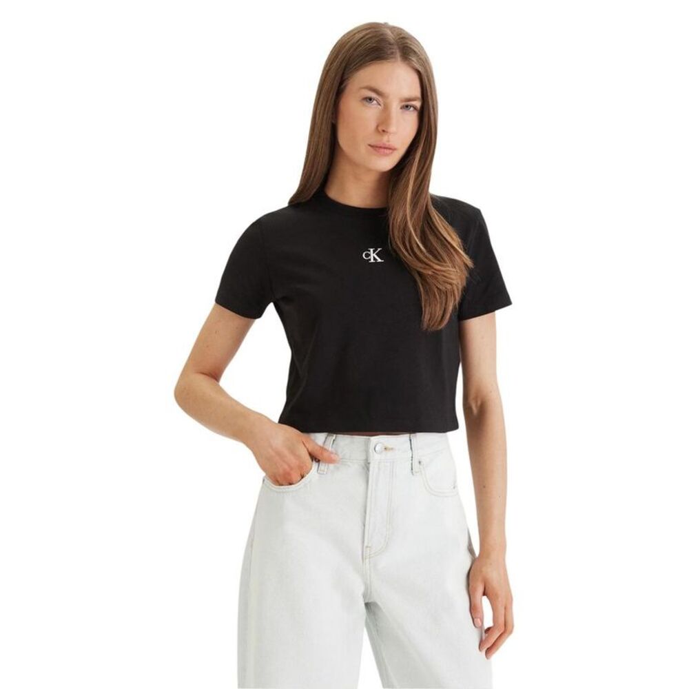 Calvin Klein Jeans Black Cotton Women's T-Shirt